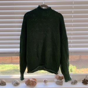 Mock neck hunter green sweater-no tag-worn once!